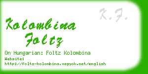kolombina foltz business card